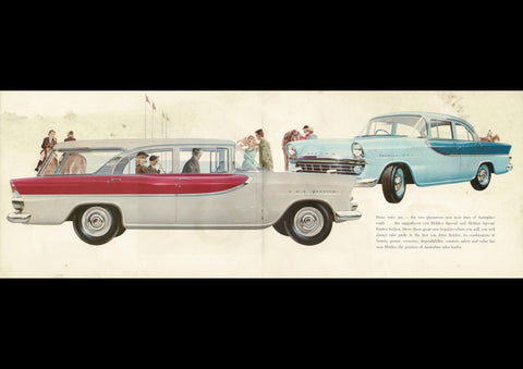 1960 FB HOLDEN STANDARD & SPECIAL SEDAN & WAGON AUSSIE AD ART PRINT POSTER