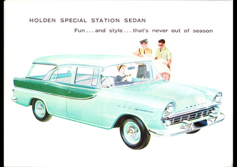 1960 FB HOLDEN SPECIAL STATION SEDAN AUSSIE AD ART PRINT POSTER