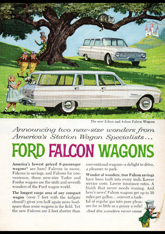 1960 FORD WAGON RANGE USA AD ART PRINT POSTER