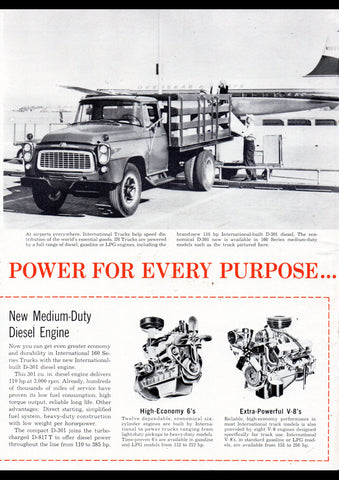 1960 INTERNATIONAL HARVESTER TRUCK RANGE AUSSIE AD ART PRINT POSTER