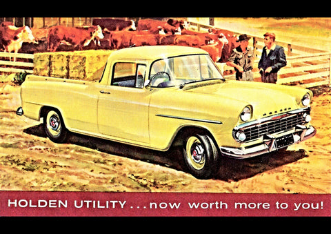 1961 HOLDEN EK UTILITY UTE AUSSIE REPRO AD ART PRINT POSTER