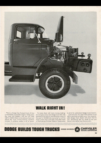 1962 DODGE CAB FORWARD TRUCK CHRYSLER CORP USA AD ART PRINT POSTER