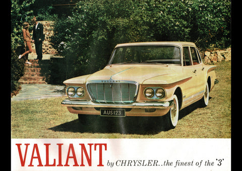 1963 CHRYSLER VALIANT SV1 SEDAN AUSSIE AD ART PRINT POSTER