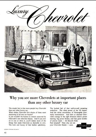 1964 CHEVROLET BEL AIR 4 DOOR AUSSIE AD ART PRINT POSTER