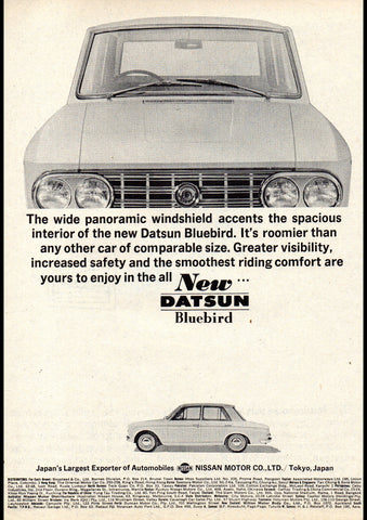 1964 DATSUN BLUEBIRD 4 DOOR NISSAN AUSSIE AD ART PRINT POSTER