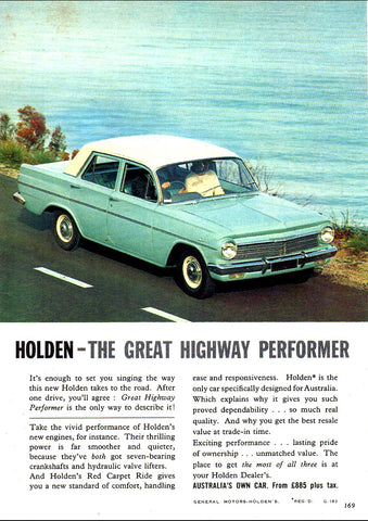 1964 EH HOLDEN SPECIAL AUSSIE AD ART PRINT POSTER