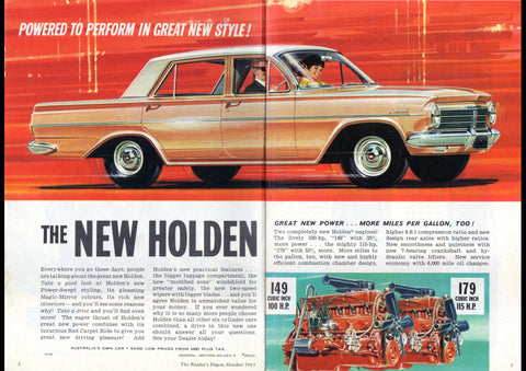 1964 EH HOLDEN SPECIAL SEDAN 149 179 CU IN AUSSIE AD ART PRINT POSTER