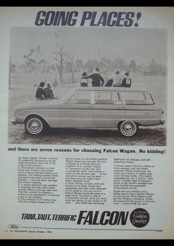 1964 XM FORD FALCON WAGON AUSSIE AD ART PRINT POSTER