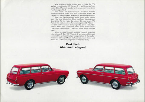 1964 VW VOLKSWAGEN 1500 GERMAN AD ART PRINT POSTER