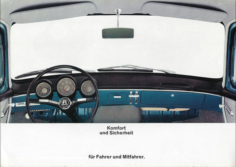 1964 VW VOLKSWAGEN 1500 GERMAN AD ART PRINT POSTER