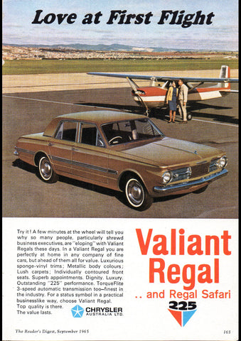 1965 AP6 CHRYSLER REGAL & SAFARI 225 AUSSIE AD ART PRINT POSTER