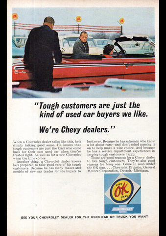 1965 CHEVROLET USED CAR DEALER USA AD ART PRINT POSTER