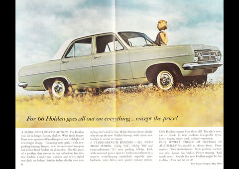 1966 HR HOLDEN RANGE AUSSIE AD ART PRINT POSTER