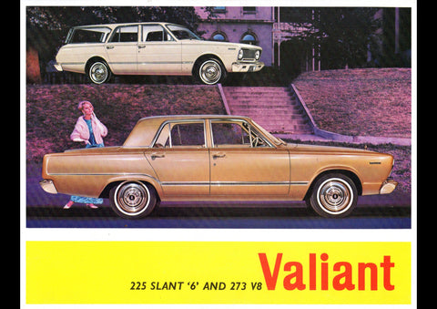 1966 VC CHRYSLER VALIANT 225 6 & 273 V8 RANGE AUSSIE AD ART PRINT POSTER