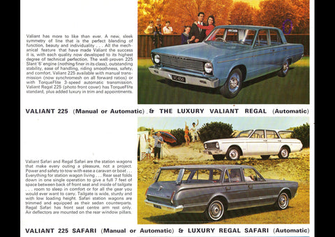 1966 VC CHRYSLER VALIANT 225 6 & 273 V8 RANGE AUSSIE AD ART PRINT POSTER