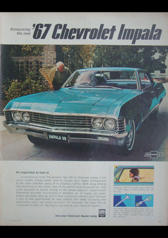 1967 CHEVROLET IMPALA SPORT SEDAN AUSSIE AD ART PRINT POSTER