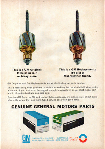 1967 GM GENERAL MOTORS WINDSCREEN WIPER USA AD ART PRINT POSTER