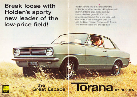 1967 HB HOLDEN TORANA AUSSIE AD ART PRINT POSTER