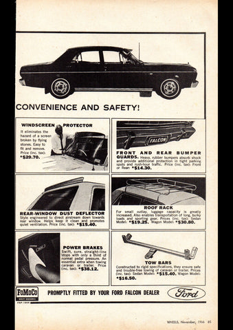 1967 XR FORD FALCON ACCESSORIES AUSSIE AD ART PRINT POSTER