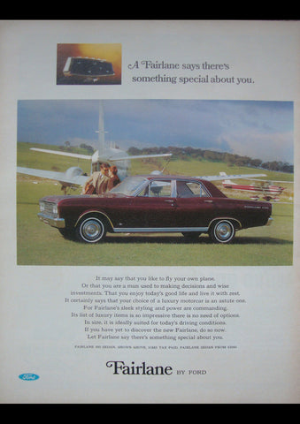 1967 ZA FORD FAIRLANE 500 AUSSIE AD ART PRINT POSTER