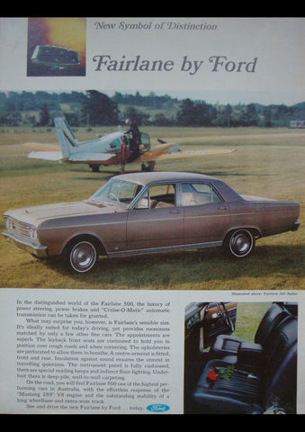 1967 ZA FORD FAIRLANE 500 AUSSIE AD ART PRINT POSTER