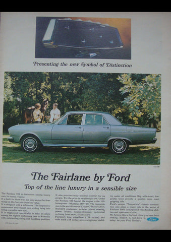 1967 ZA FORD FAIRLANE 500 AUSSIE AD ART PRINT POSTER