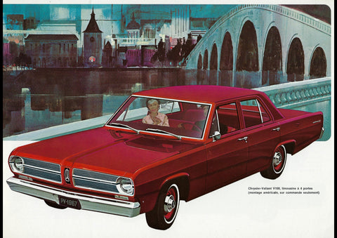 1967 CHRYSLER PLYMOUTH VALIANT SWISS FRENCH REPRO AD ART PRINT POSTER