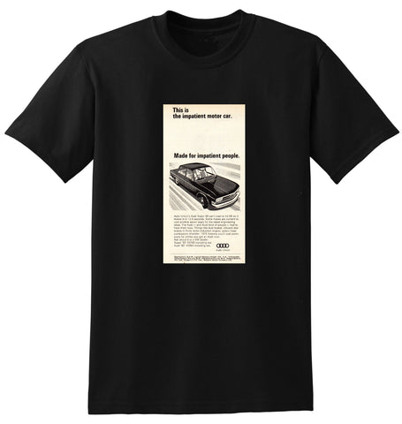 1968 AUDI SUPER 80 SEDAN AUTO UNION AUSSIE AD TSHIRT