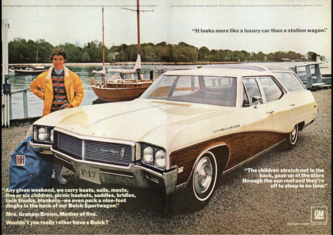 1968 BUICK SPORT WAGON USA AD ART PRINT POSTER