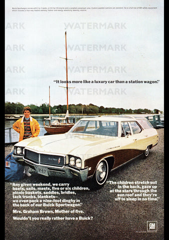 1968 BUICK SPORTWAGON USA REPRO AD ART PRINT POSTER