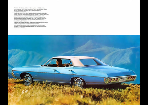 1968 CHEVROLET IMPALA V8 AUSSIE AD ART PRINT POSTER