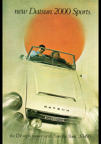 1968 DATSUN 2000 SPORTS NISSAN AUSSIE AD ART PRINT POSTER