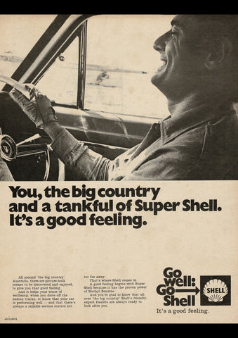 1968 GO WELL GO SHELL VE CHRYSLER VALIANT AUSSIE AD ART PRINT POSTER