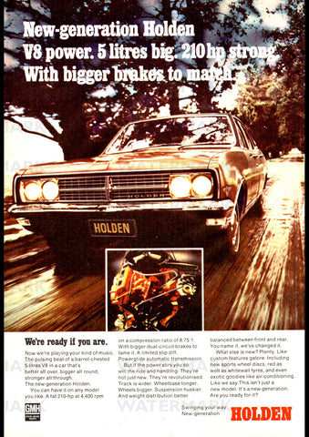 1968 HK HOLDEN PREMIER V8 AUSSIE AD ART PRINT POSTER