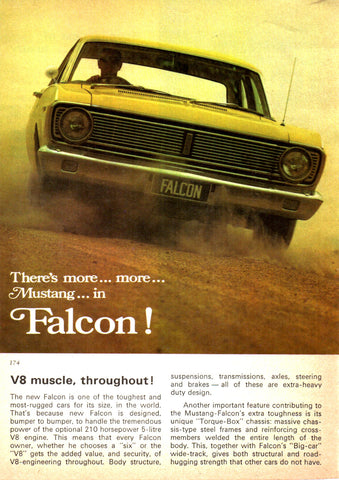 1968 XT FORD FALCON SEDAN AND WAGON MORE MUSTANG AUSSIE AD ART PRINT POSTER