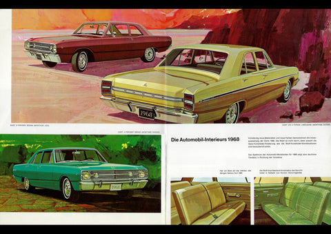 1968 DODGE DART GERMAN AD ART PRINT POSTER