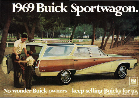 1969 BUICK SPORT WAGON USA AD ART PRINT POSTER