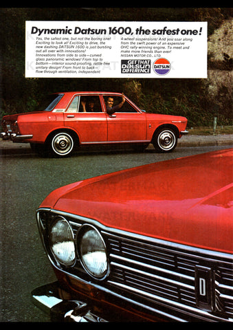 1969 DATSUN 1600 SEDAN NISSAN AUSSIE REPRO AD ART PRINT POSTER