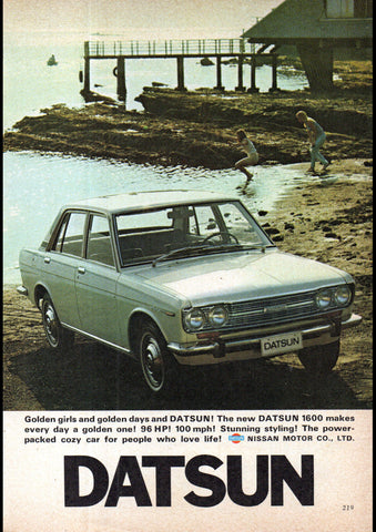 1969 DATSUN 1600 SEDAN AUSSIE REPRO AD ART PRINT POSTER