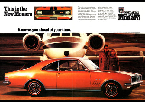 1969 HT HOLDEN MONARO GTS-253 AUSSIE REPRO AD ART PRINT POSTER