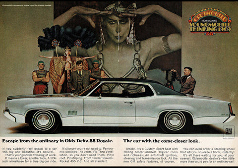 1969 OLDSMOBILE DELTA 88 ROYALE SPORT COUPE USA REPRO AD ART PRINT POSTER