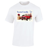 1970 TOYOTA COROLLA 2 DOOR SEDAN REPRO AD TSHIRT