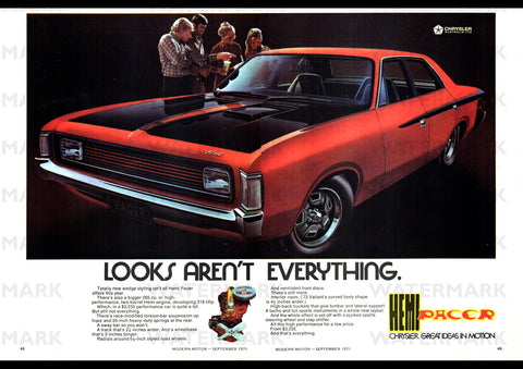 1971 VH CHRYSLER VALIANT PACER 265 AUSSIE REPRO AD ART PRINT POSTER