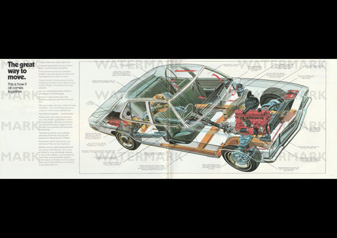 1973 HOLDEN HQ KINGSWOOD CUTAWAY AUSSIE REPRO AD ART PRINT POSTER