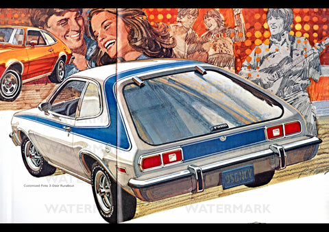 1977 FORD CUSTOMIZED PINTO 3 DOOR RUNABOUT USA REPRO AD ART PRINT POSTER