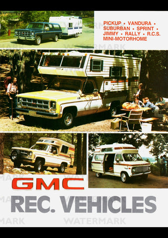 1977 GMC RECREATIONAL VEHICLES USA REPRO AD ART PRINT POSTER