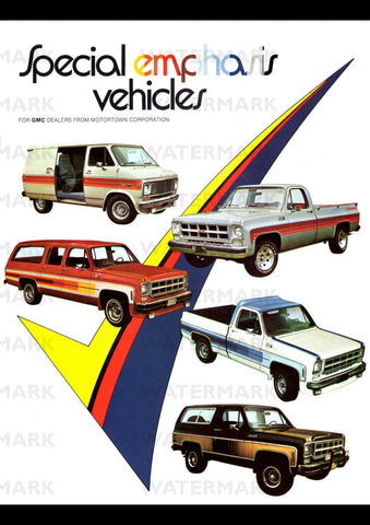 1977 GMC SPECIAL EMPHASIS VEHICLES USA REPRO AD ART PRINT POSTER