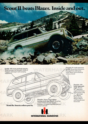 1977 INTERNATIONAL SCOUT II USA REPRO AD ART PRINT POSTER