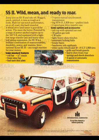 1977 INTERNATIONAL SCOUT SS II USA REPRO AD ART PRINT POSTER