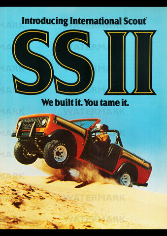 1977 INTERNATIONAL SCOUT SS II USA REPRO AD ART PRINT POSTER